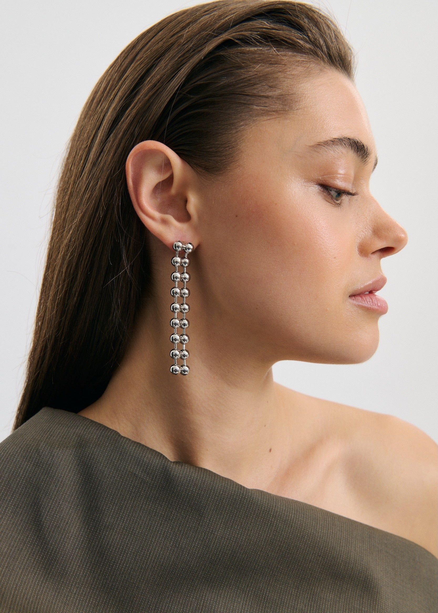 Anna Rossi Sylvie Earring in Rhodium Silver