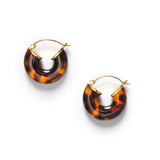Anni Lu Big Swell Hoops in Golden Tortoise