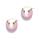 Anni Lu Big Swell Hoops in Rose Blush