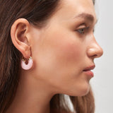 Anni Lu Big Swell Hoops in Rose Blush