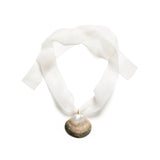 Anni Lu Golden Shell Necklace in Ecru