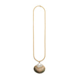 Anni Lu Golden Shell Necklace in Ecru