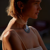 Anni Lu Golden Shell Necklace in Ecru