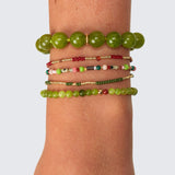 Anni Lu Grasshopper Bracelet in Avocado Oil