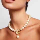 Anni Lu Jetset Gems Necklace in Cream