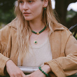 Anni Lu Malachite Dreams Necklace in Holly Green