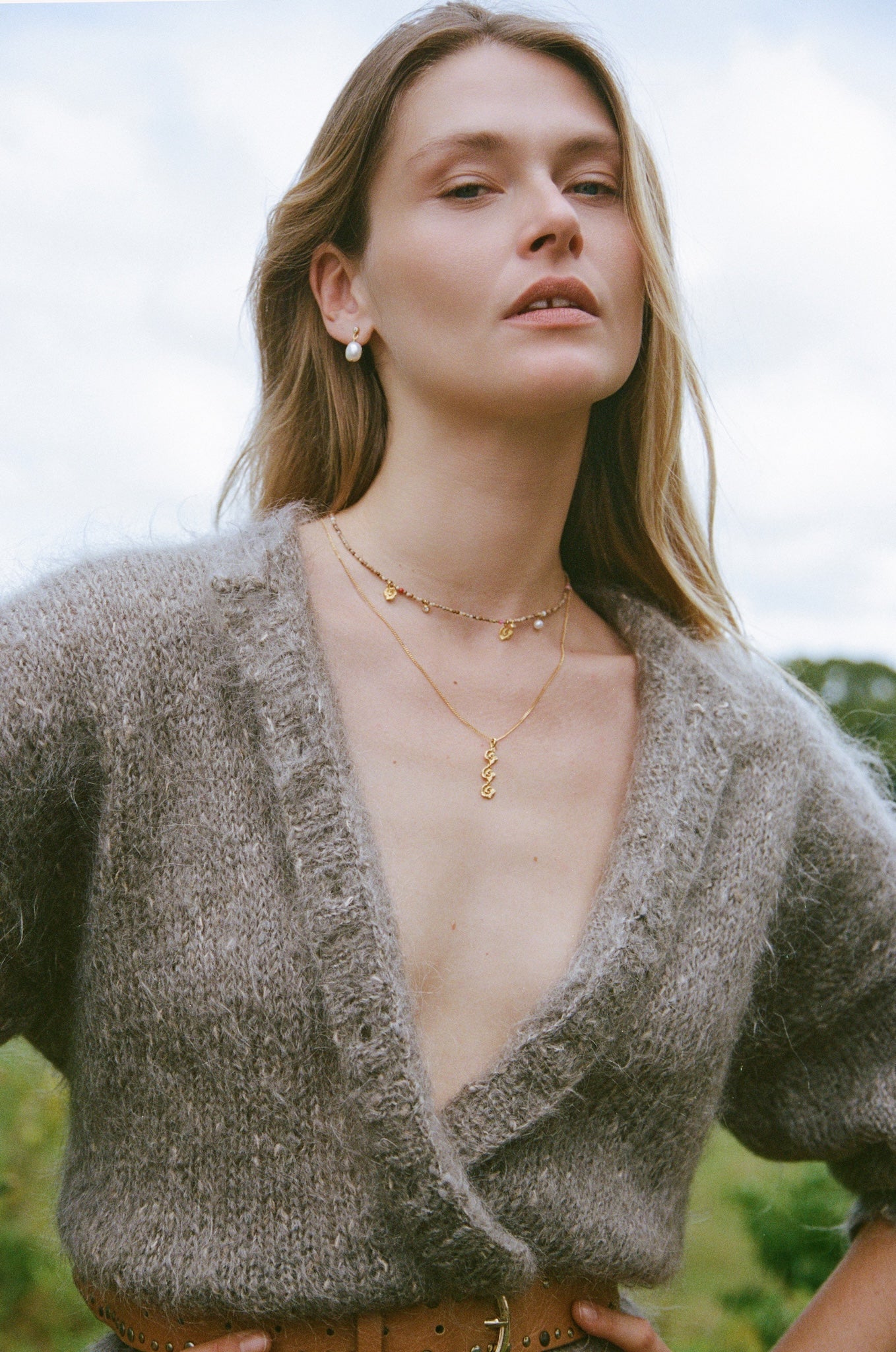 Anni Lu Sandy Harmony Necklace in Gold - detail view