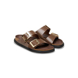 Birkenstock Arizona Droplet Buckle High Shine Sandal in Carafe Patent Narrow