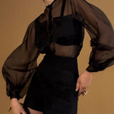 Artclub Apollinaire Shirt in Noir - side view