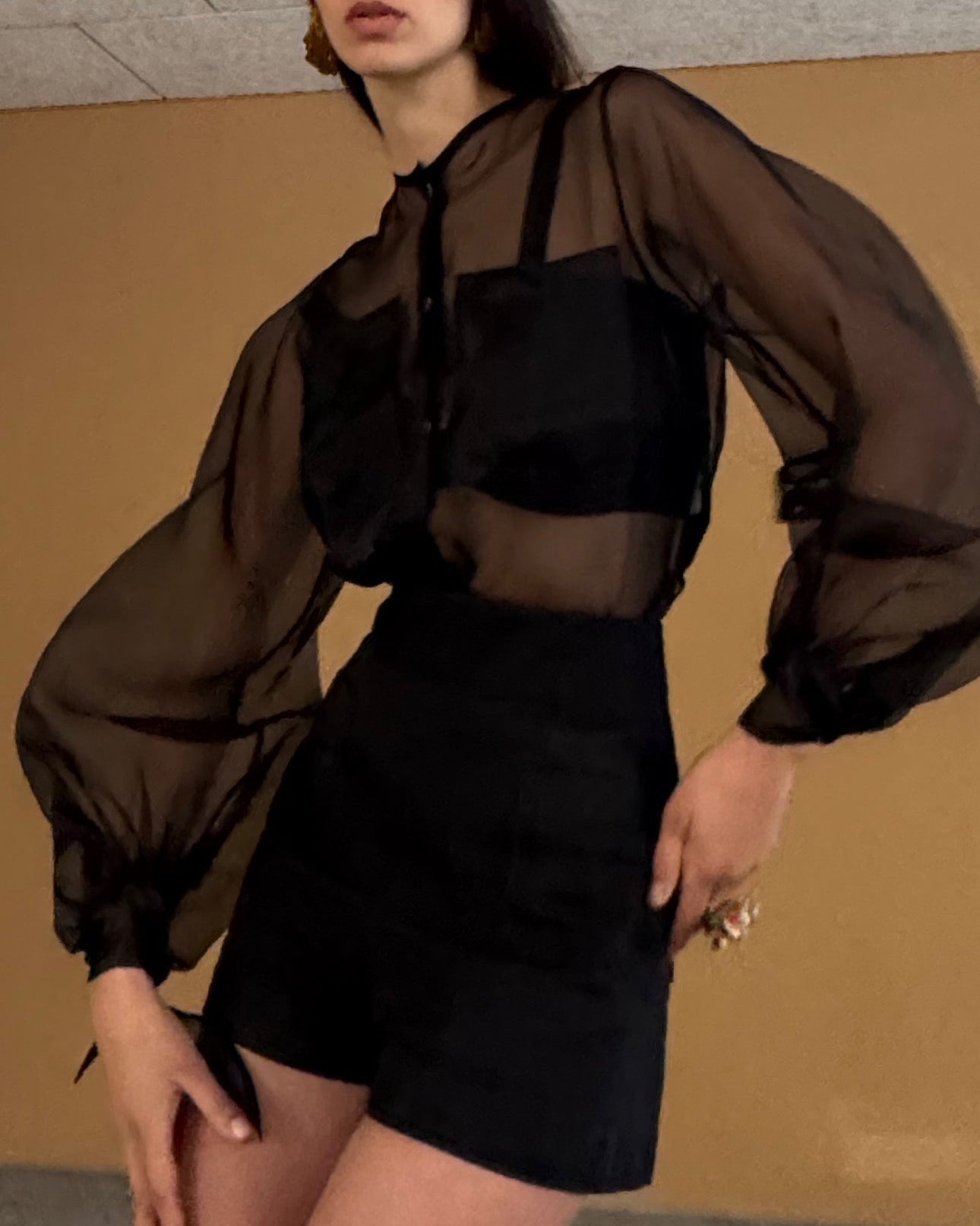 Artclub Apollinaire Shirt in Noir - side view