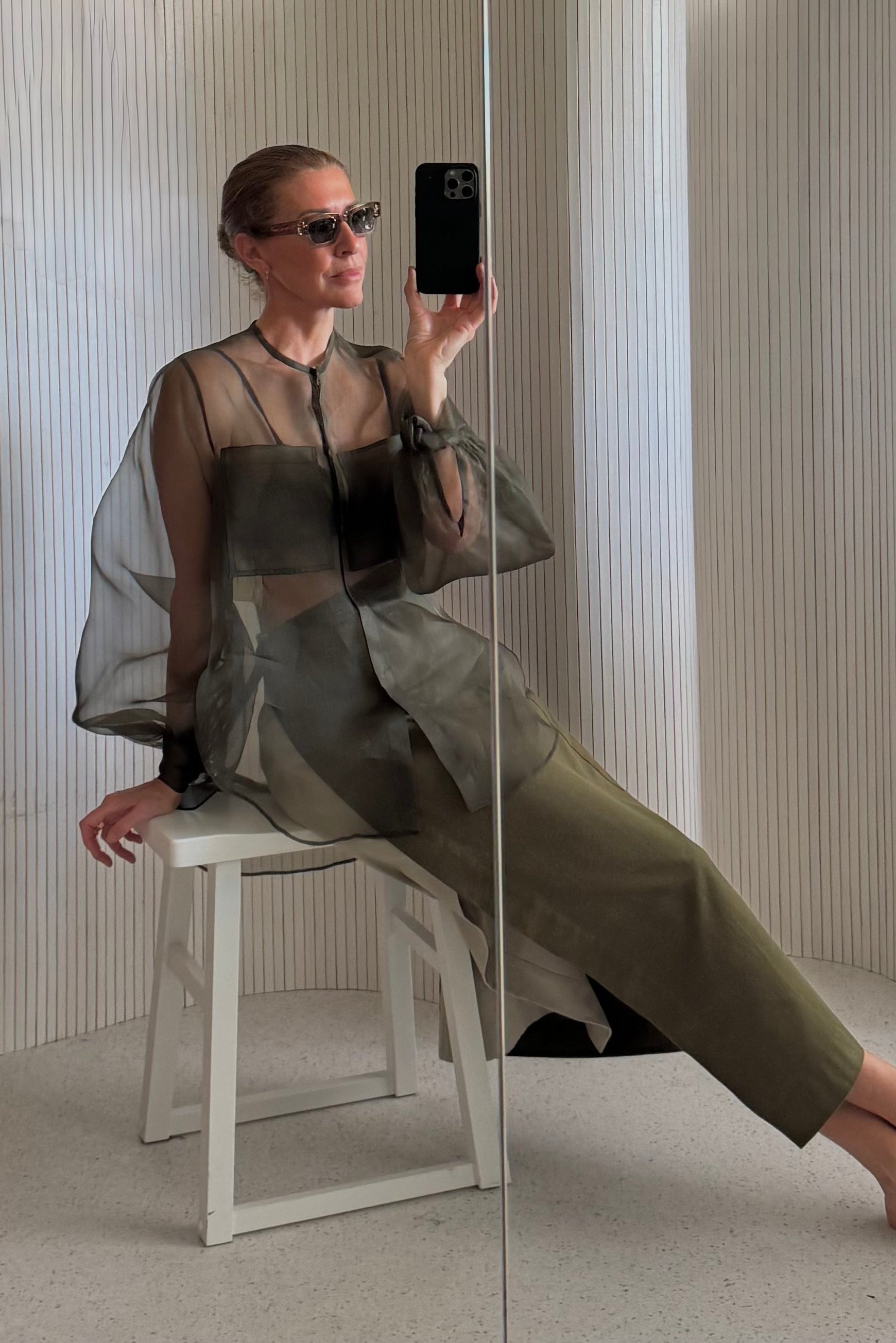 Artclub Apollinaire Shirt in Vert - side view