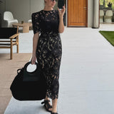 Artclub Florentine Lace Capelet in Noir