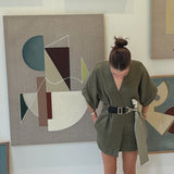 Artclub Paradiso Wrap Mini Dress in Vert