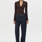 Camilla And Marc Ashlar Knit Bodysuit in Espresso