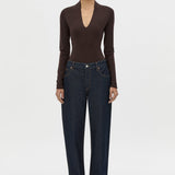 Camilla And Marc Ashlar Knit Bodysuit in Espresso