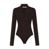 Camilla And Marc Ashlar Knit Bodysuit in Espresso