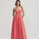 Aston Studio Layla Dress in Ruby Gingham