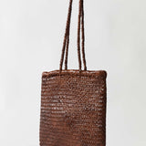 St Agni Bagu Woven Tote in Chestnut