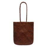 St Agni Bagu Woven Tote in Chestnut