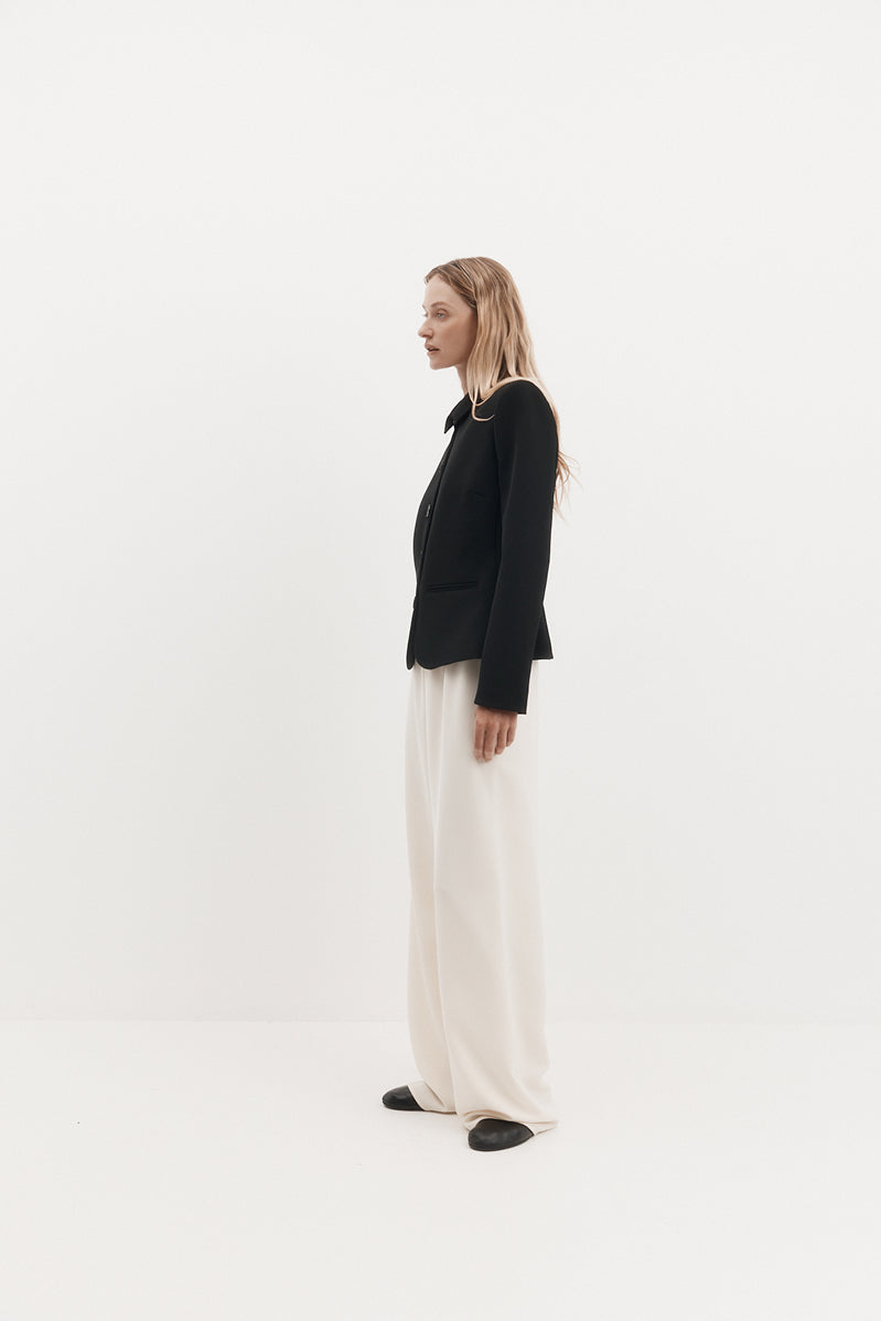 Harris Tapper Bardot Blazer in Black - styled look