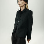 Harris Tapper Bardot Blazer in Black - close up