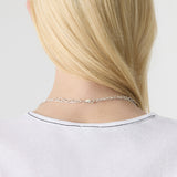 Bassike 3/4 Slv V-Neck T-Shirt in White - detail view