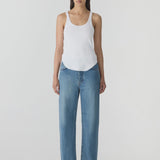 Bassike Slim Scoop Rib Tank