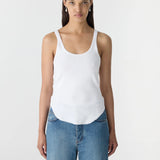 Bassike Slim Scoop Rib Tank