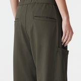 Bassike Stretch Twill Cargo Pant in Dark Olive