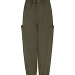 Bassike Stretch Twill Cargo Pant in Dark Olive