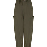 Bassike Stretch Twill Cargo Pant in Dark Olive