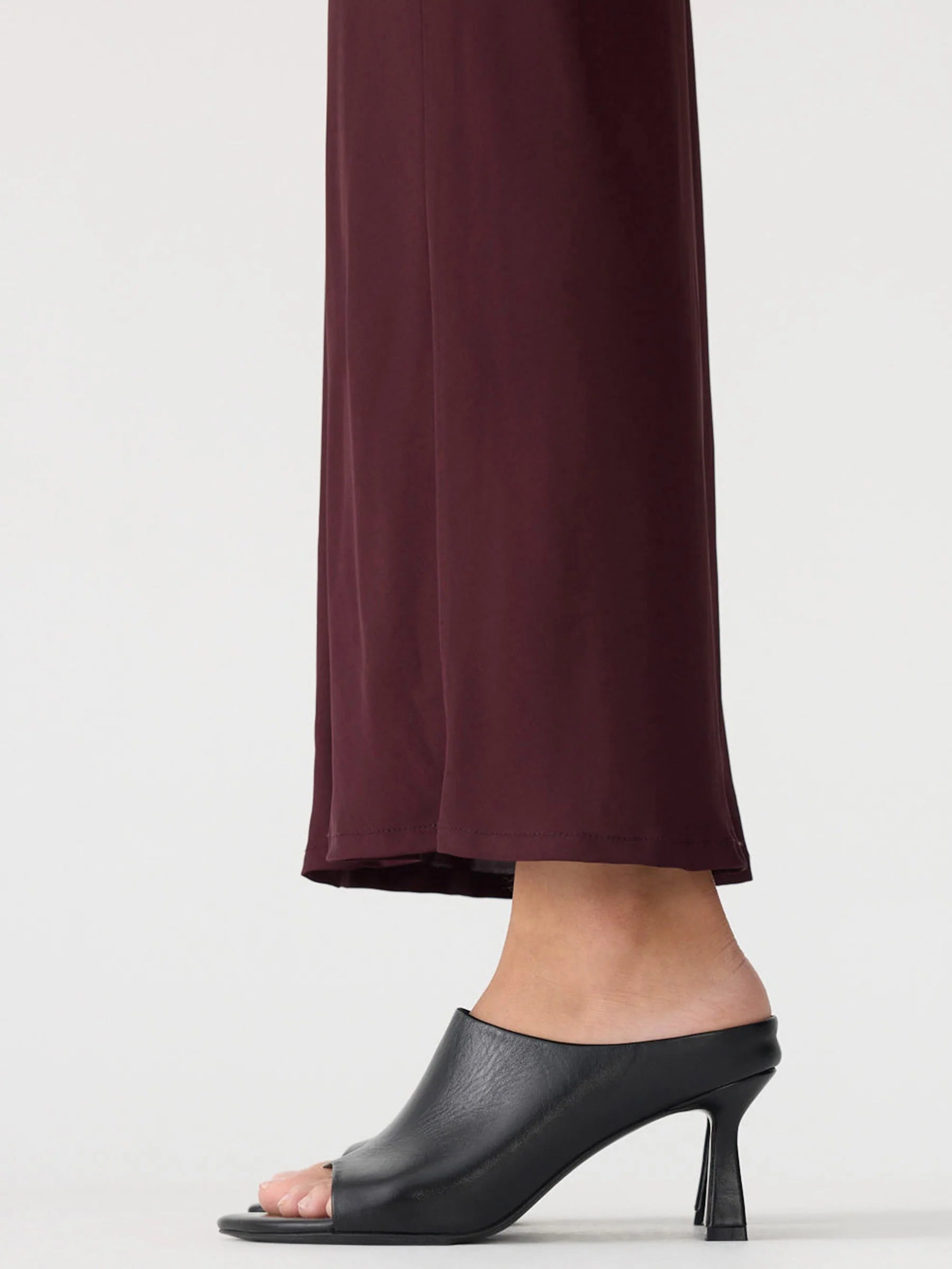 Bassike Fine Silk Slip Skirt in Burgundy