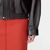 Bassike Western Leather Jacket in Carob