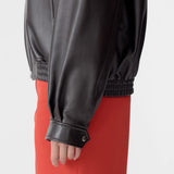 Bassike Western Leather Jacket in Carob