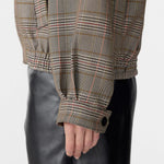 Bassike Western Check Jacket in Tan and Orange - styled look