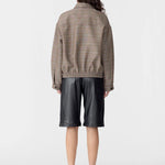 Bassike Western Check Jacket in Tan and Orange - outfit inspiration