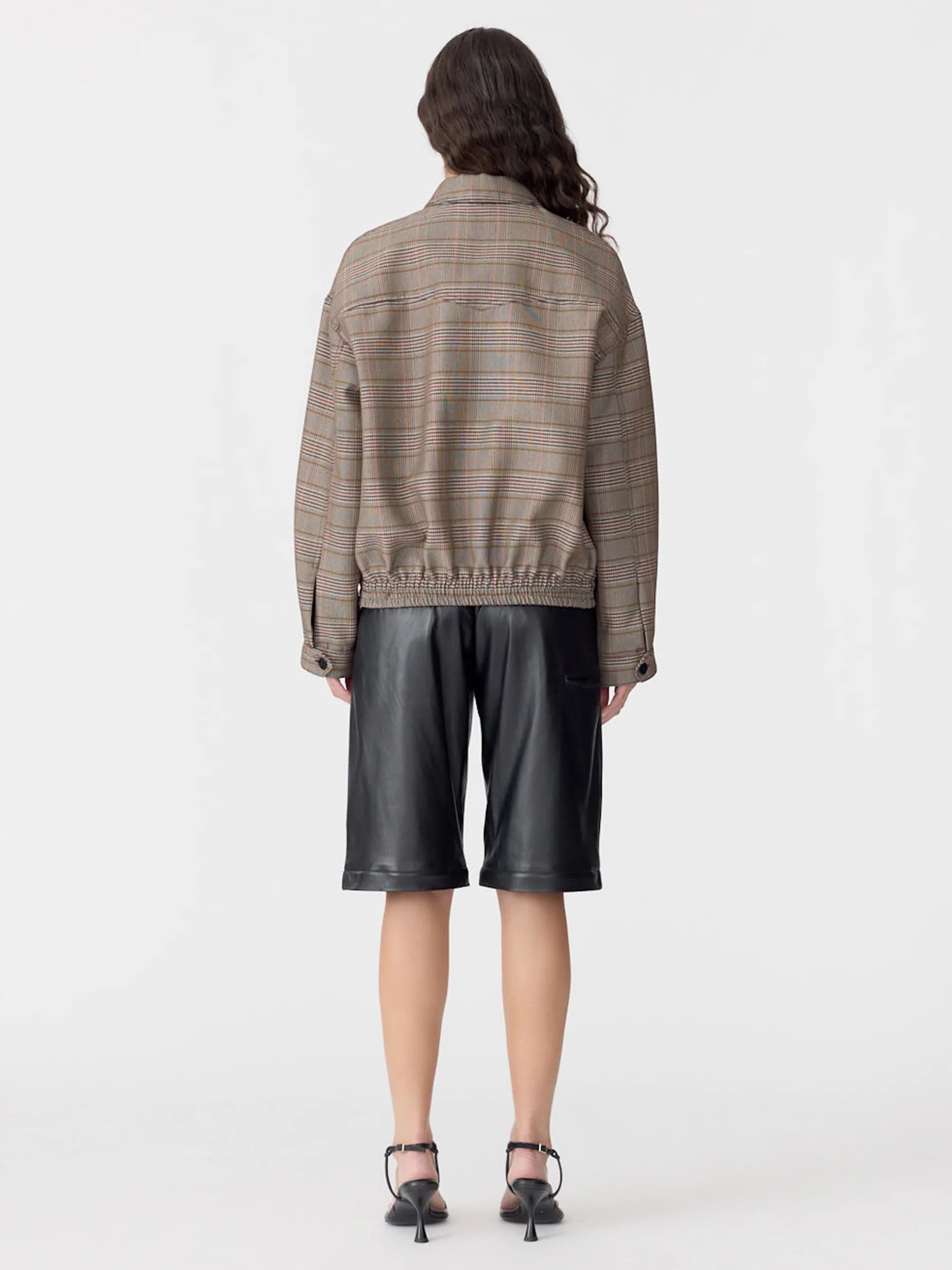 Bassike Western Check Jacket in Tan and Orange - outfit inspiration