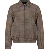 Bassike Western Check Jacket in Tan and Orange
