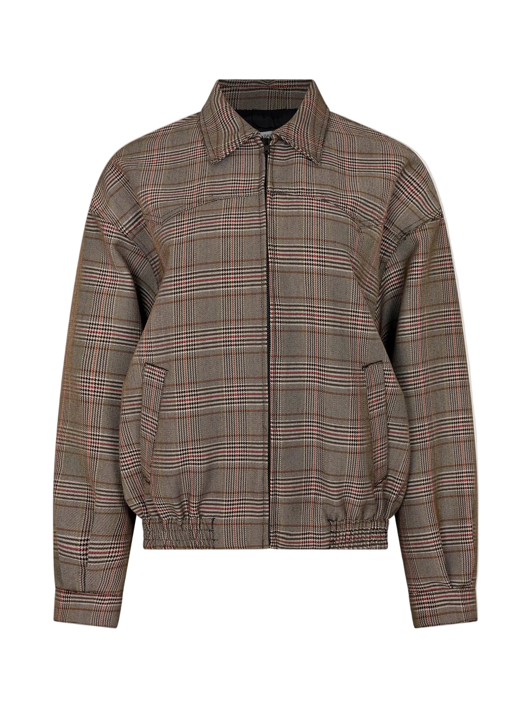 Bassike Western Check Jacket in Tan and Orange
