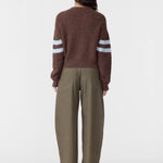 Bassike Wool Alpaca Zip Up Knit in Cinnamon