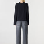 Bassike Boxy Wide Slv T-Shirt in Black - styled look