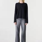 Bassike Boxy Wide Slv T-Shirt in Black - outfit inspiration