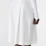 Bassike Crushed Cotton Box Pleat Skirt in Natural - outfit inspiration