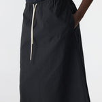 Bassike Crushed Cotton Minimal Skirt in Black - styled look