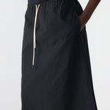 Bassike Crushed Cotton Minimal Skirt in Black - styled look