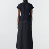 Bassike Crushed Cotton Minimal Skirt in Black - outfit inspiration