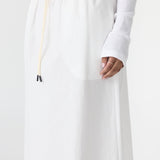 Bassike Crushed Cotton Minimal Skirt in Natural - styled look