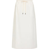 Bassike Crushed Cotton Minimal Skirt in Natural