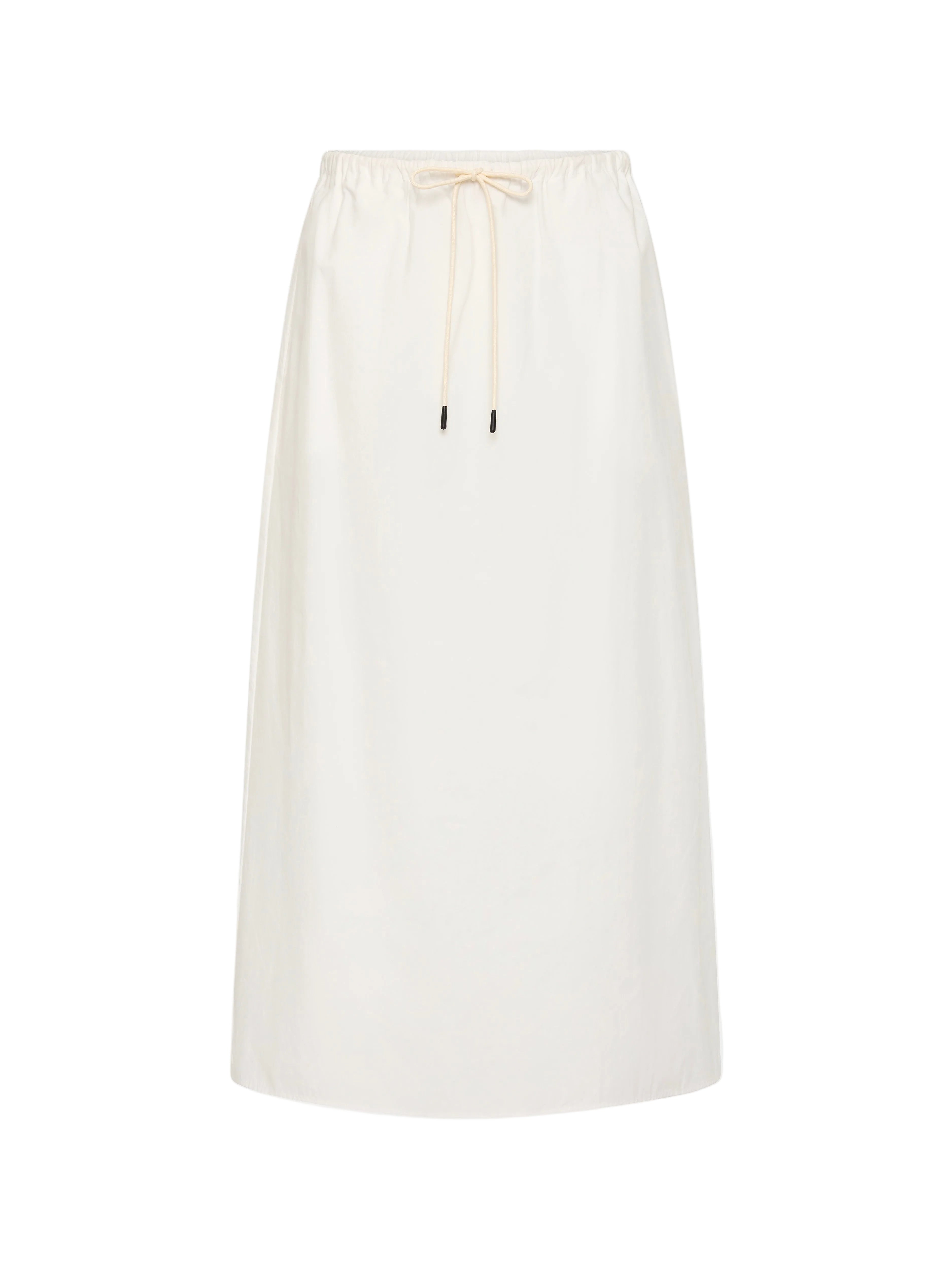 Bassike Crushed Cotton Minimal Skirt in Natural