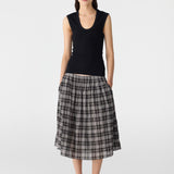 Bassike Essential Scoop Tank in Black - detail view